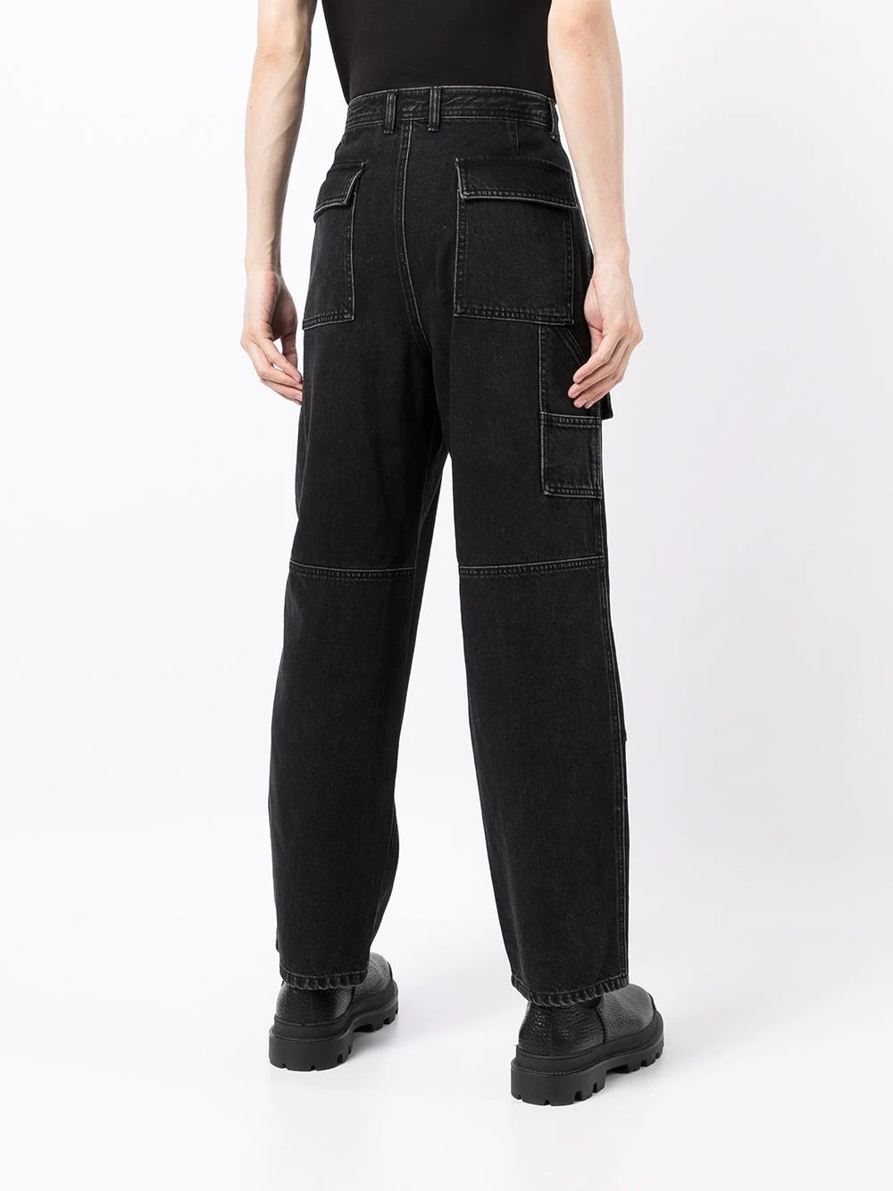 straight-leg cargo trousers - 4