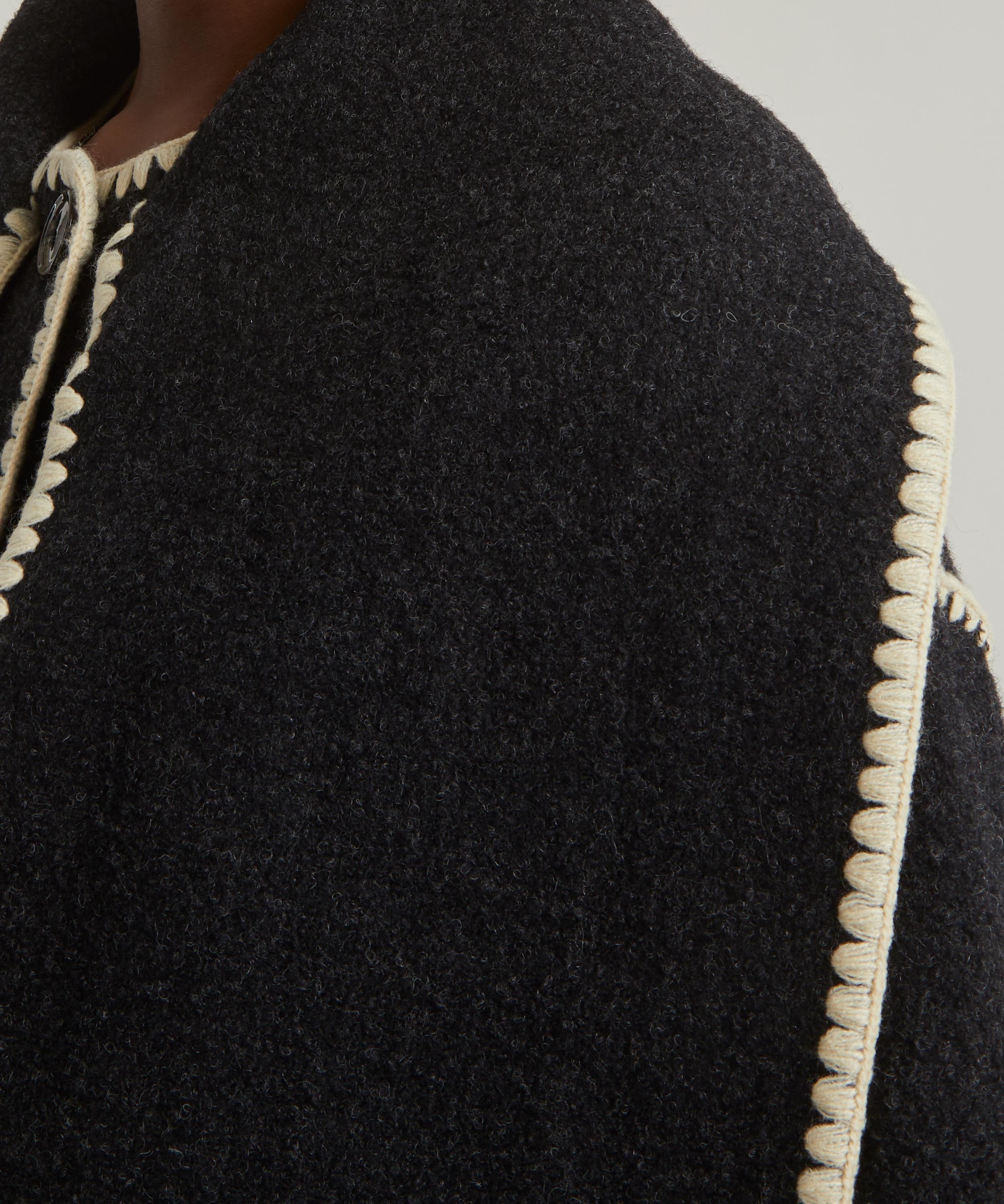 Embroidered Scarf Jacket - 5