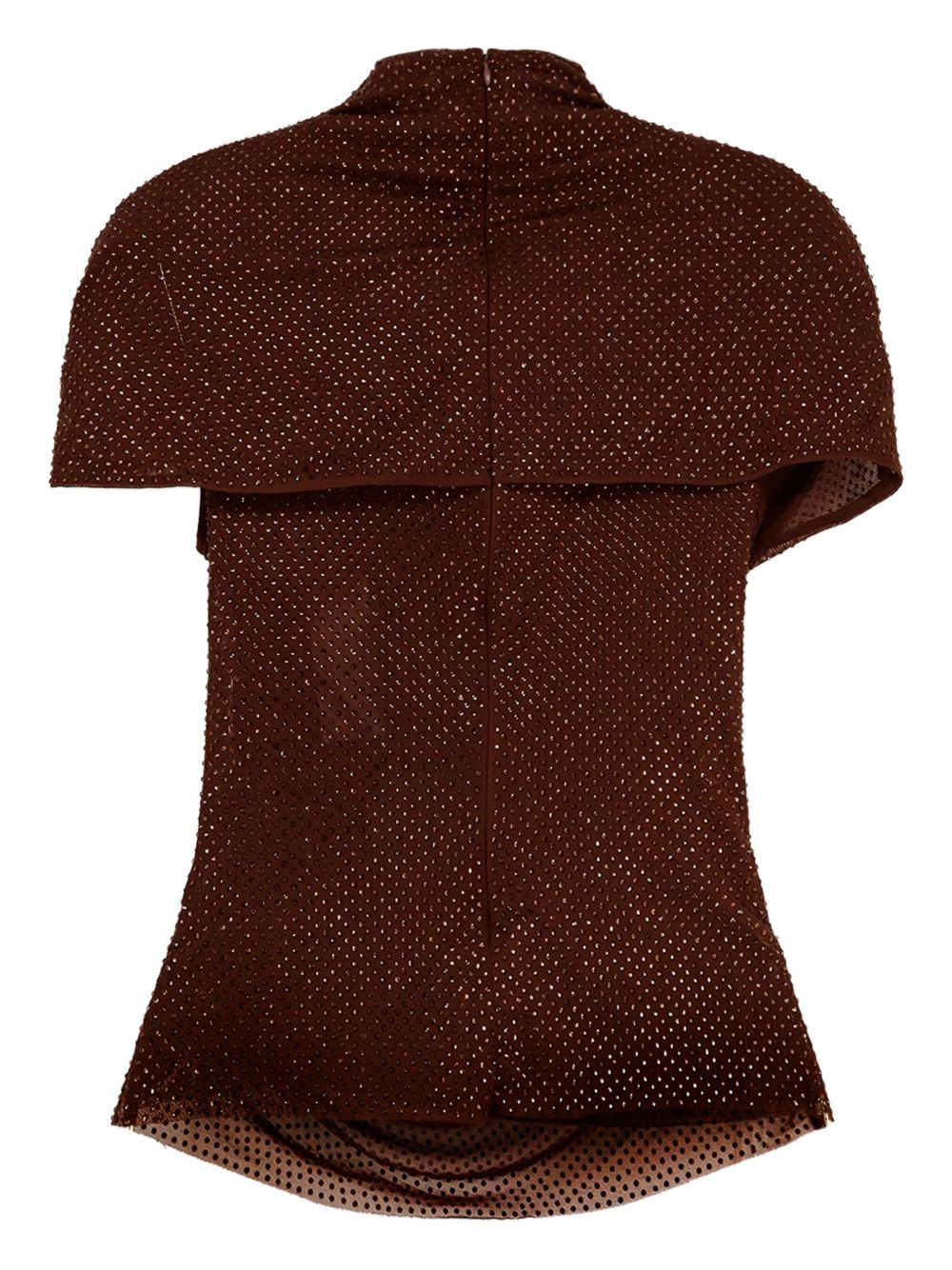 embellished draped top - 2