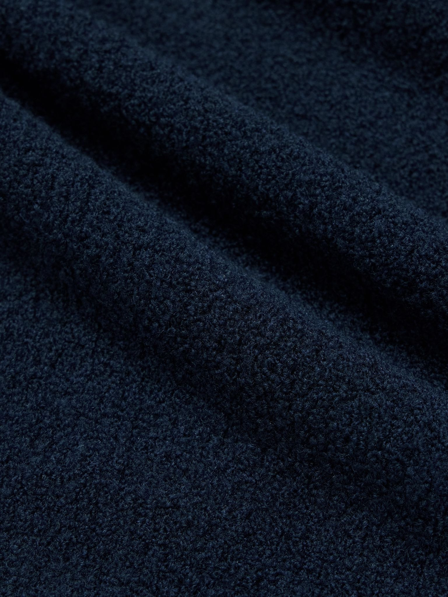 Wool-Blend Chenille Sweater Navy - 4