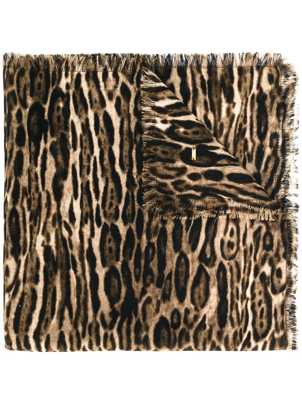 leopard-print scarf - 1