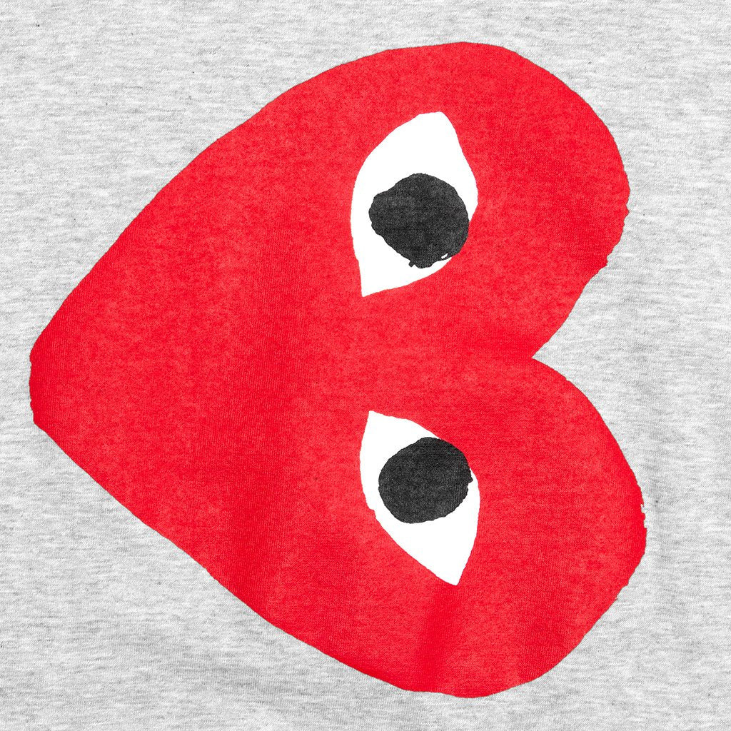 COMME DES GARCONS PLAY SIDEWAYS LOGO L/S TEE - GREY - 4