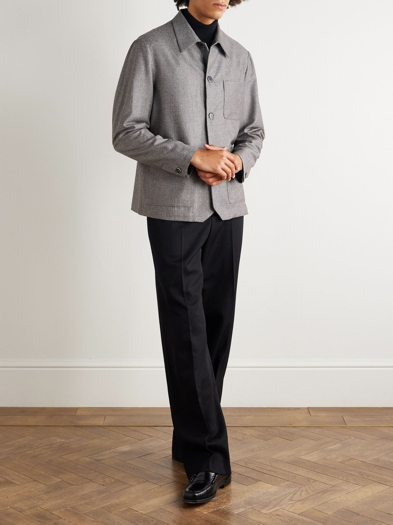 BARENA Visal Virgin Wool-Blend Overshirt Brown outlook
