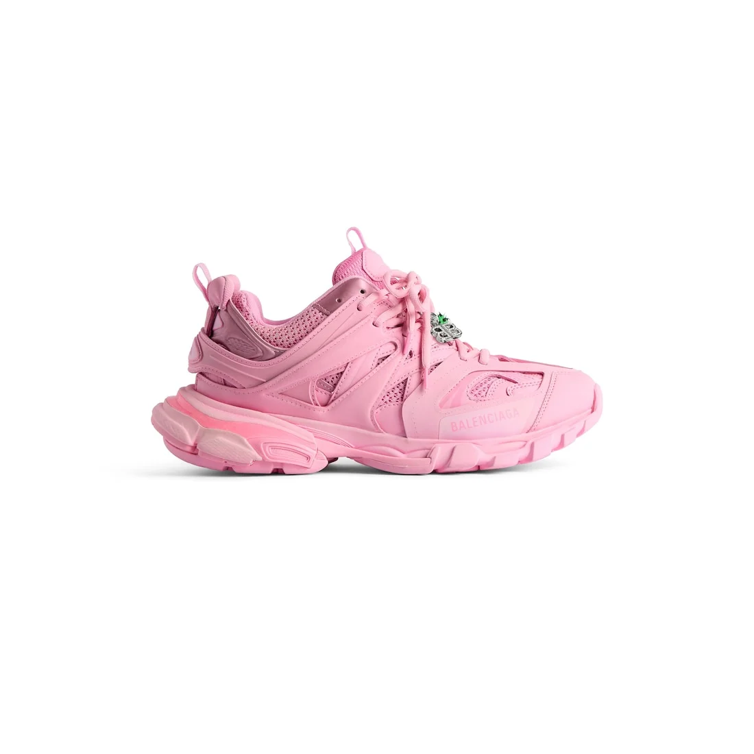 Women's Track Sneaker With Charms in Pink - 1