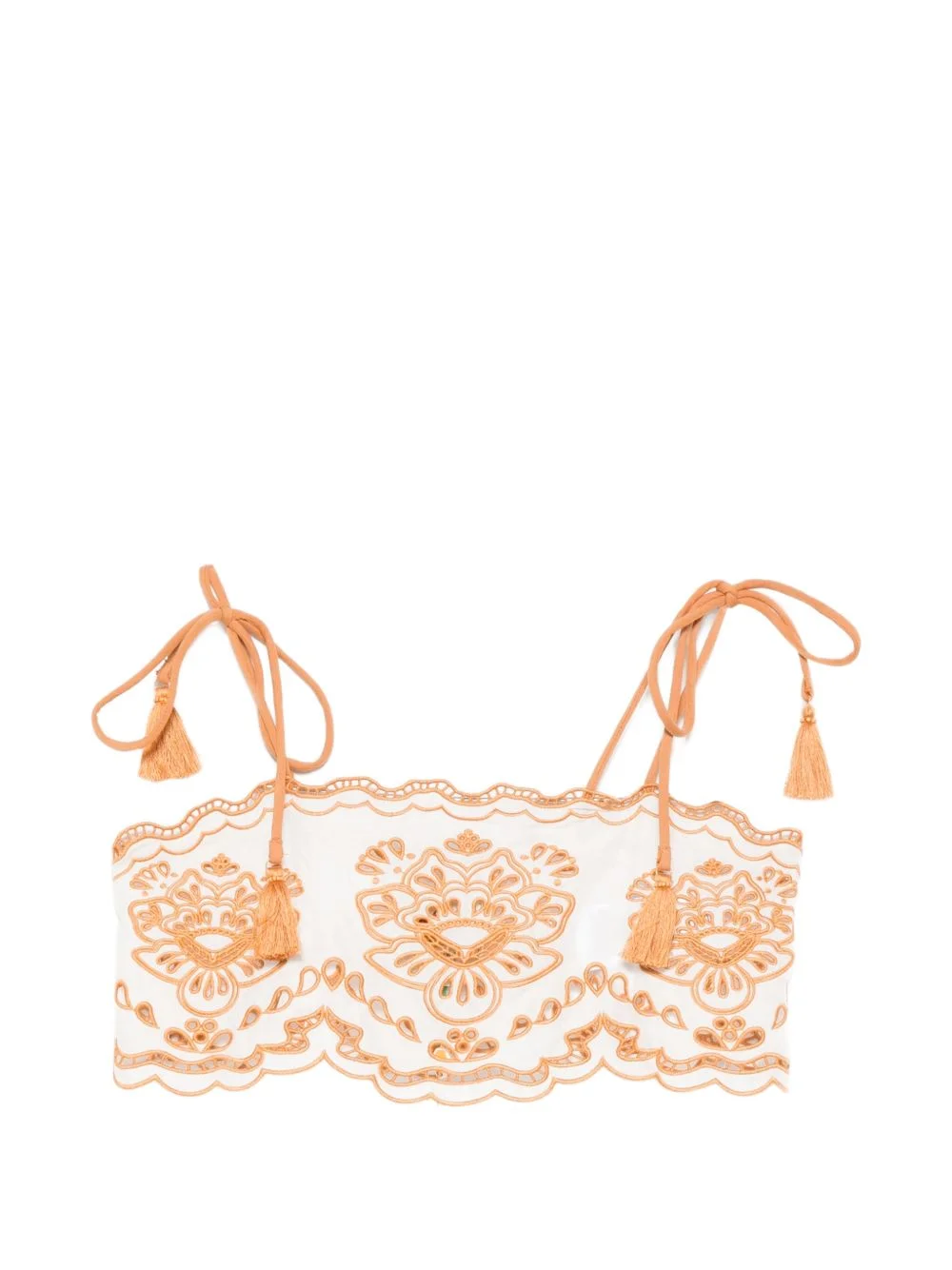 Tropi embroidered tassel-detail top - 1