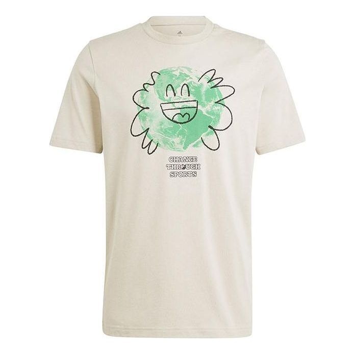 adidas Sportswear Change Through Sports Earth T-Shirt 'Beige Green' IL5407 - 1