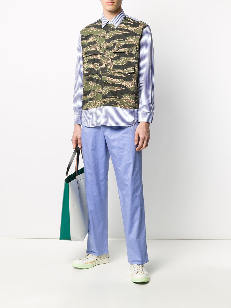 Junya Watanabe MAN military vest layered shirt outlook