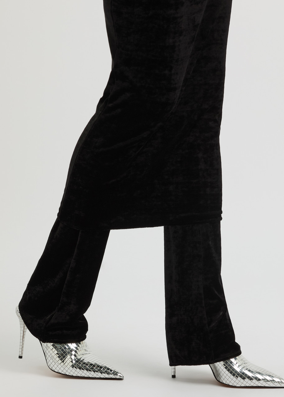 Alaïa Skirt-effect Velvet Trousers - 5