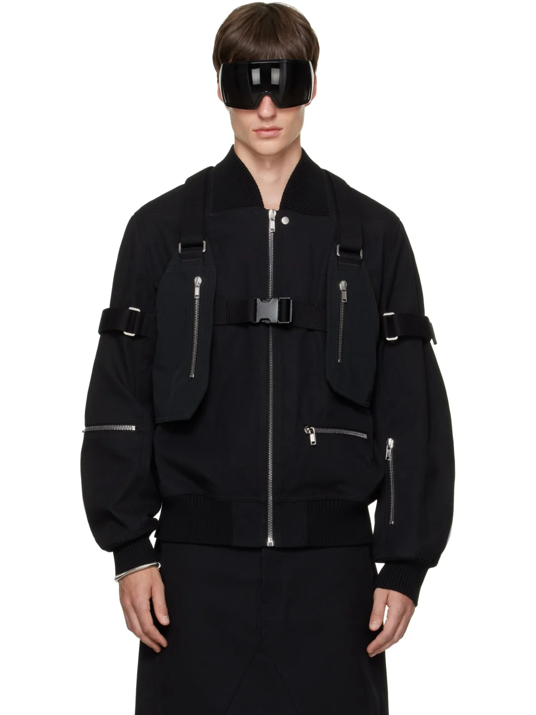 Black Tower Holster Bomber Jacket - 1