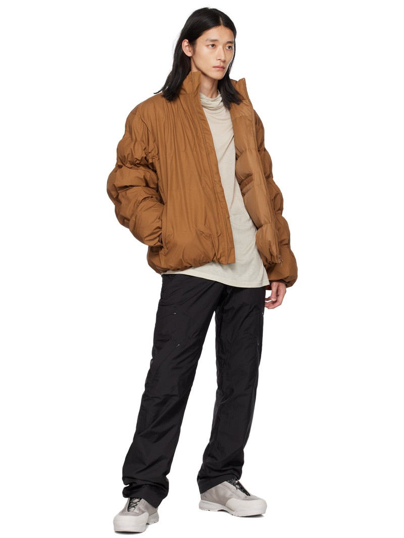 POST ARCHIVE FACTION (PAF) SSENSE Exclusive Brown Down Jacket outlook
