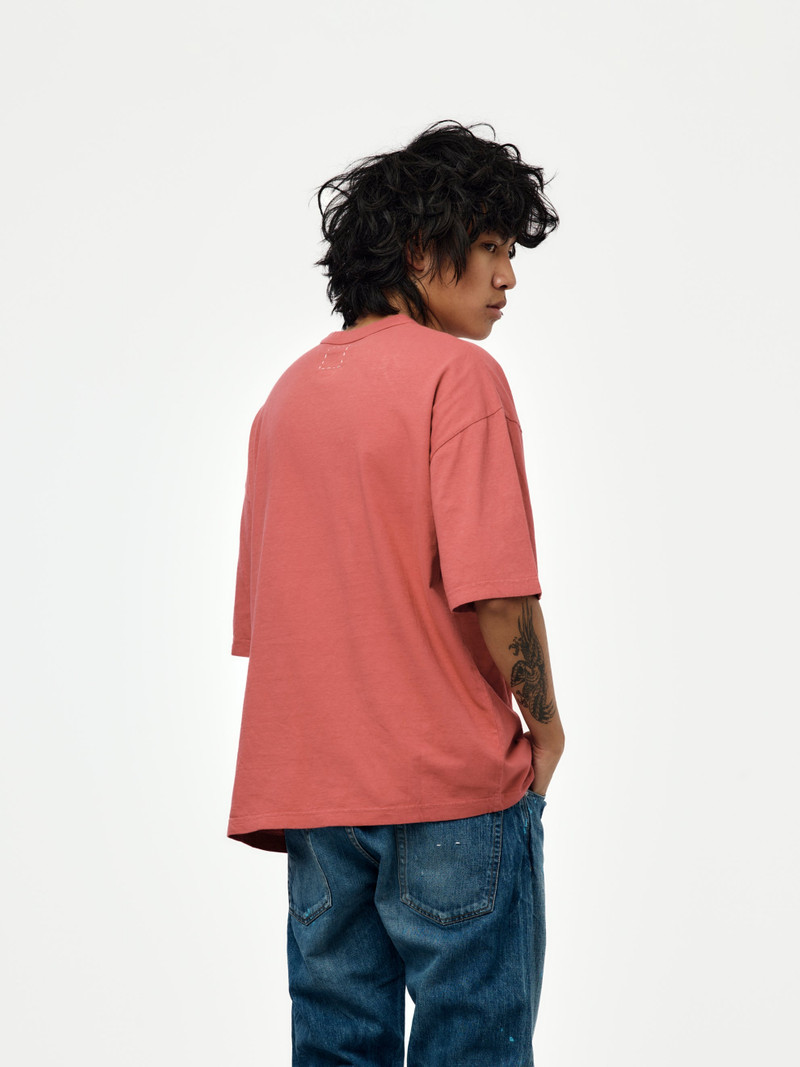 visvim MONDO TEE S/S DMGD (RED) outlook