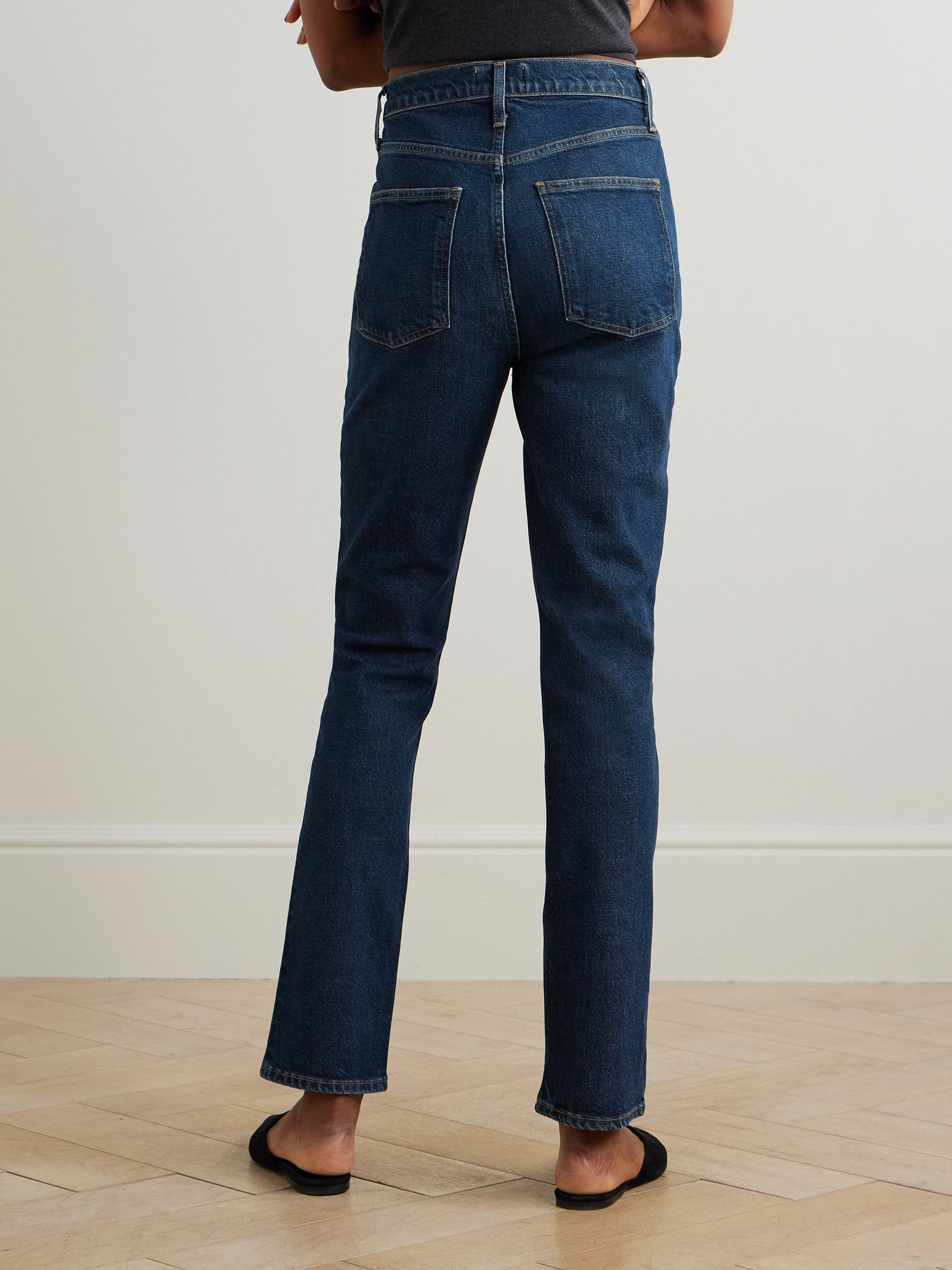 Freya high-rise slim-leg organic jeans Dark denim - 4