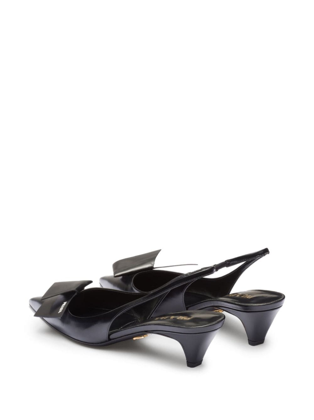 60mm fold-detail leather pumps - 3