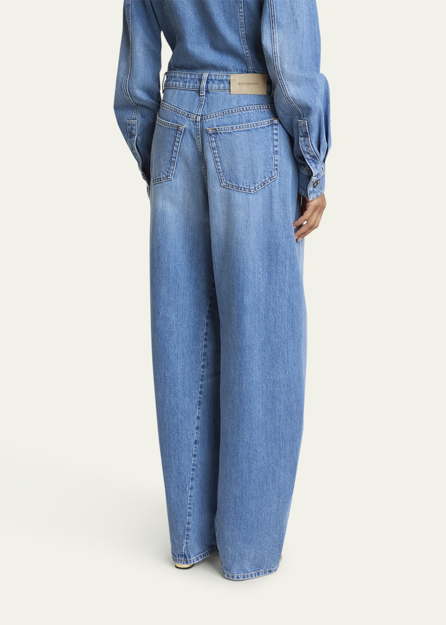 Barrel Leg Denim Jumpsuit - 3
