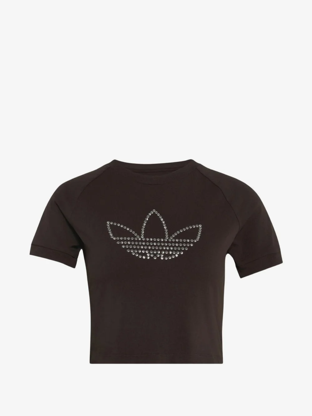 Trefoil-logo rhinestone-embellished T-shirt - 1