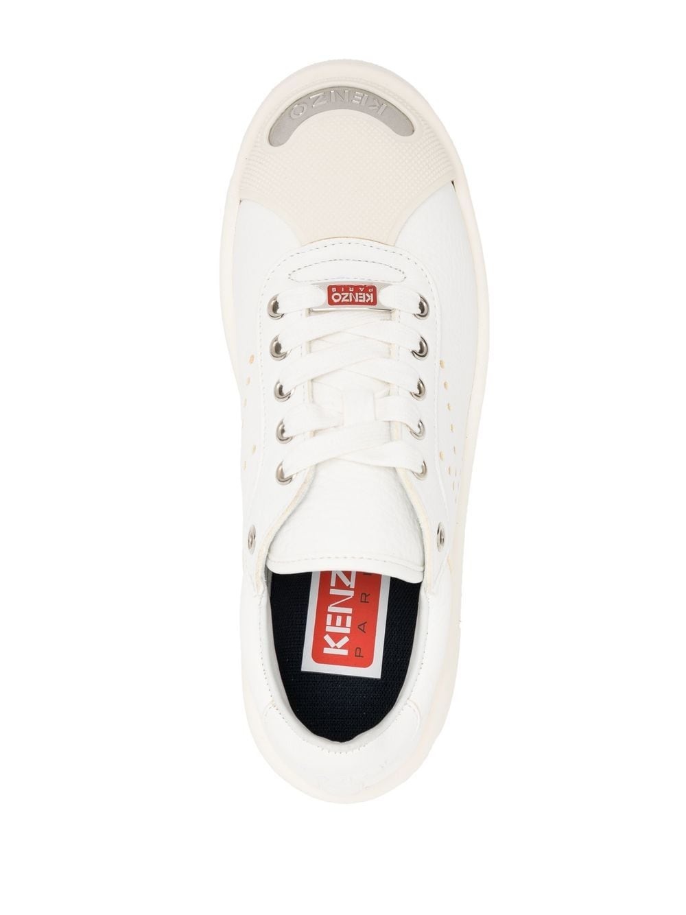 contrasting-toecap low-top sneakers - 4