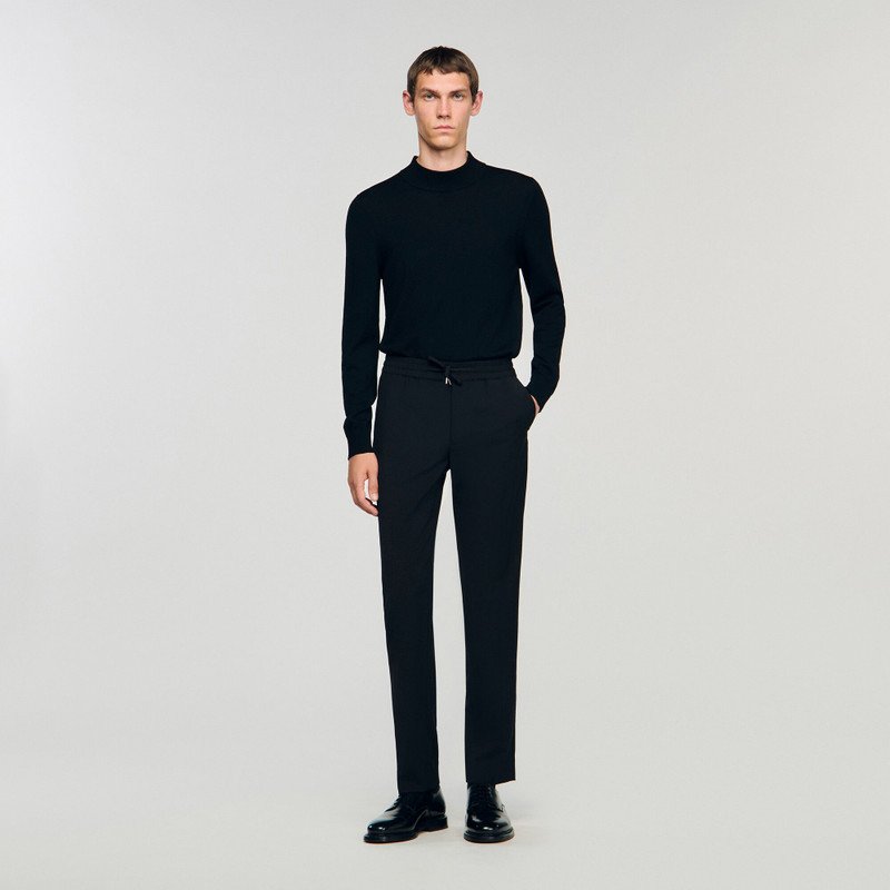 Sandro ELASTICATED STRAIGHT-LEG PANTS outlook