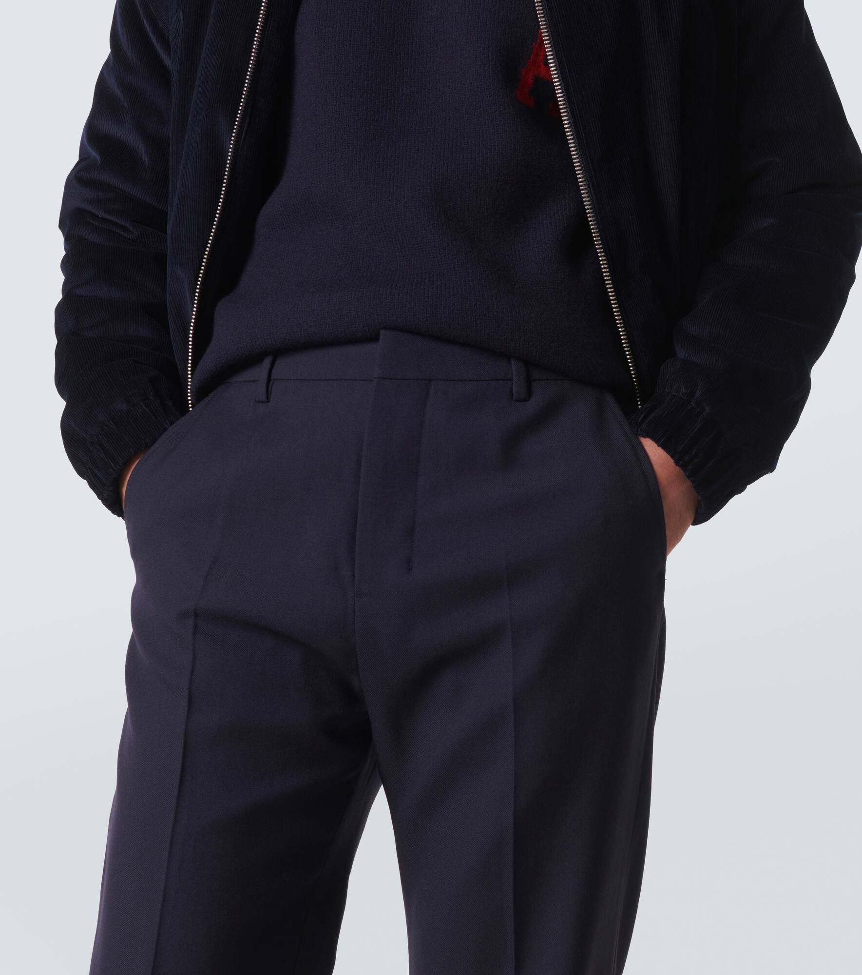 Pleated virgin wool pants - 5