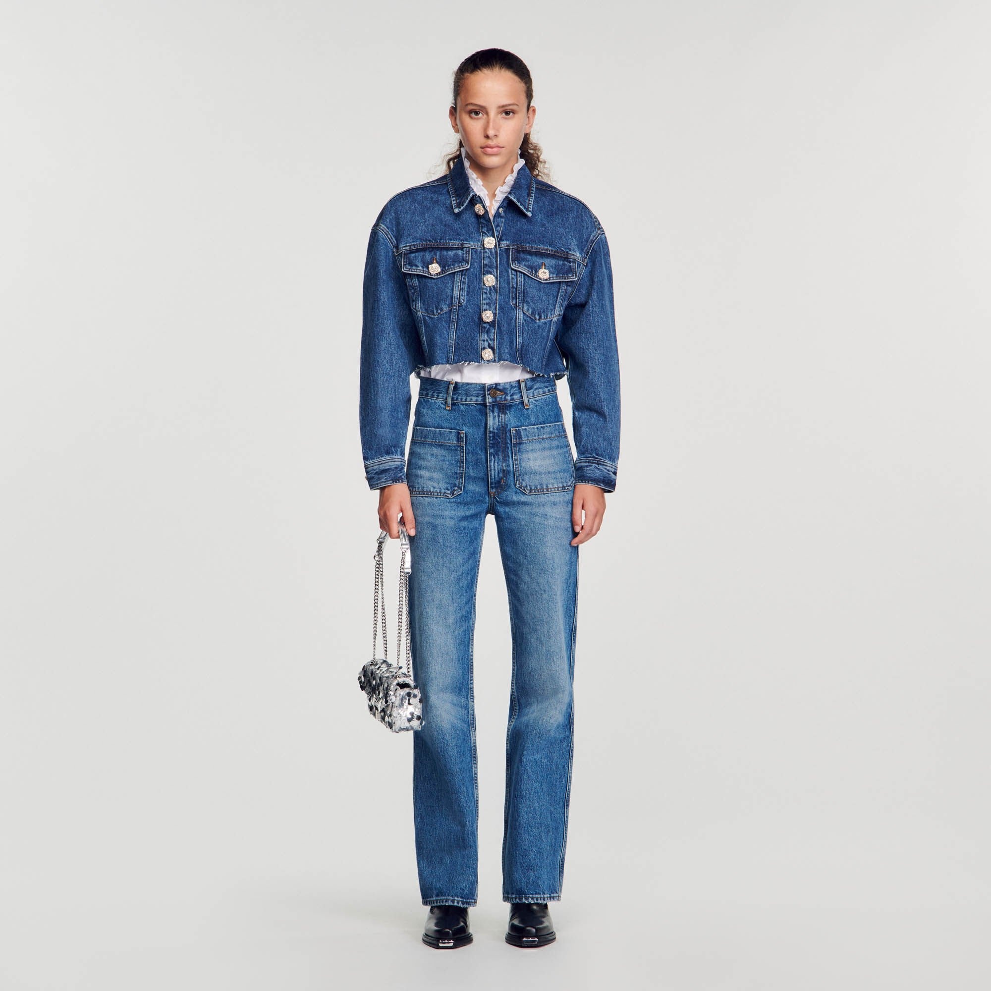 CROPPED DENIM JACKET - 2
