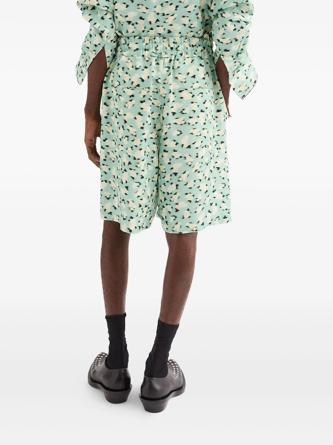 Fluid Viscose Printed Shorts - 4