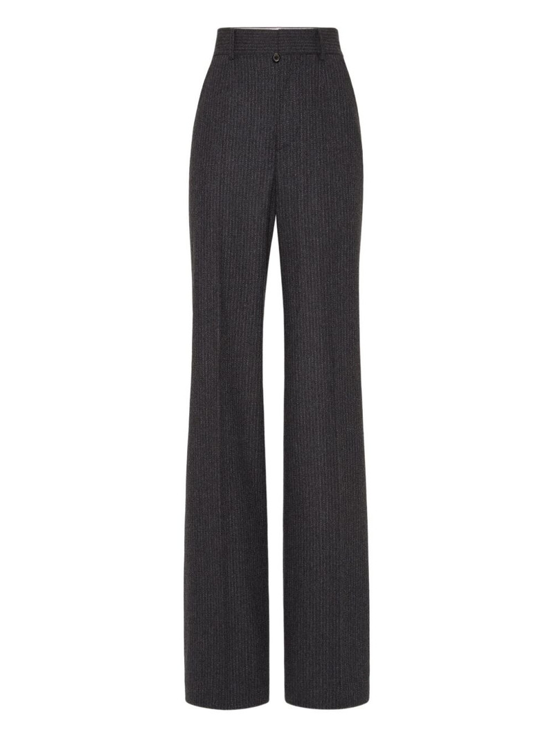 high-waisted flared trousers 1