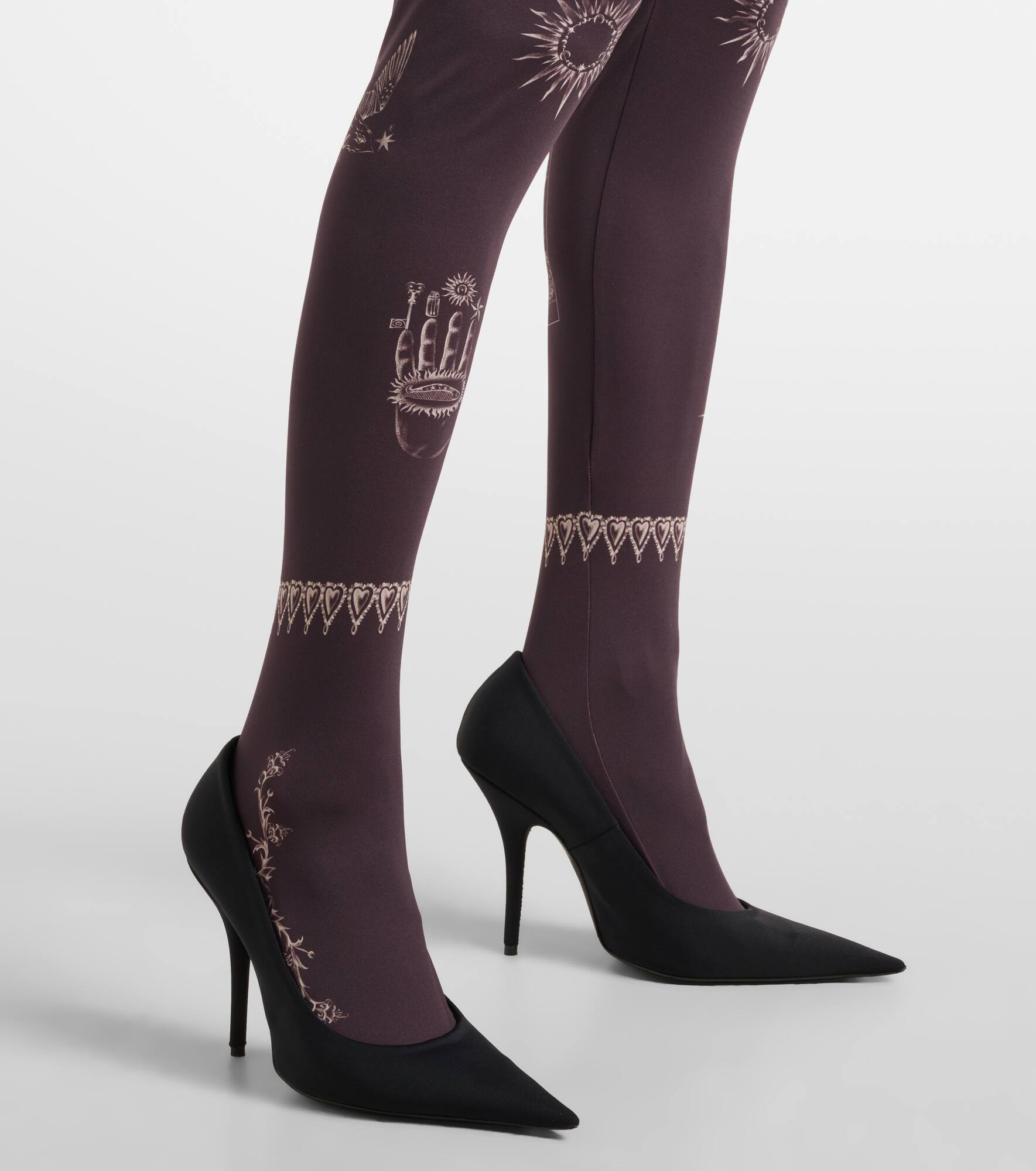 Printed jersey tights - 5