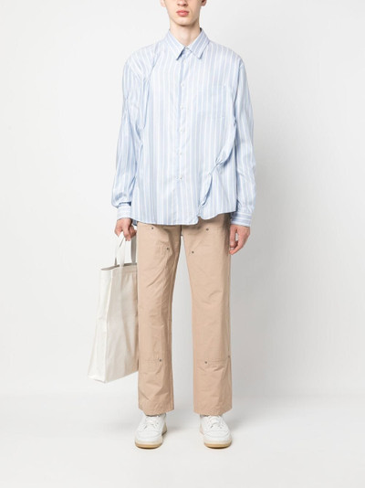424 pinched striped shirt outlook