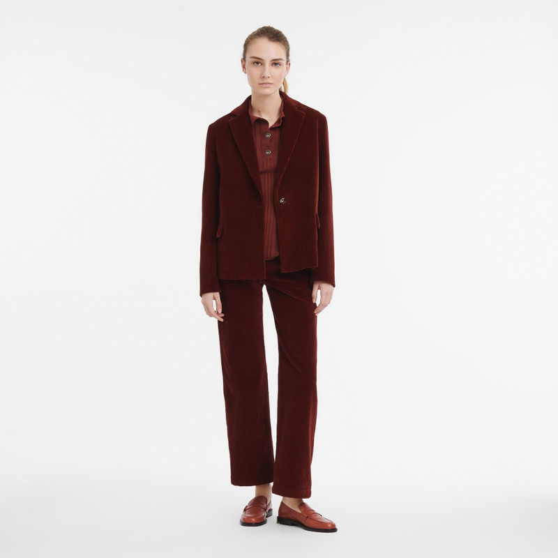 Longchamp Fall-Winter 2023 Collection Jacket Mahogany - OTHER outlook
