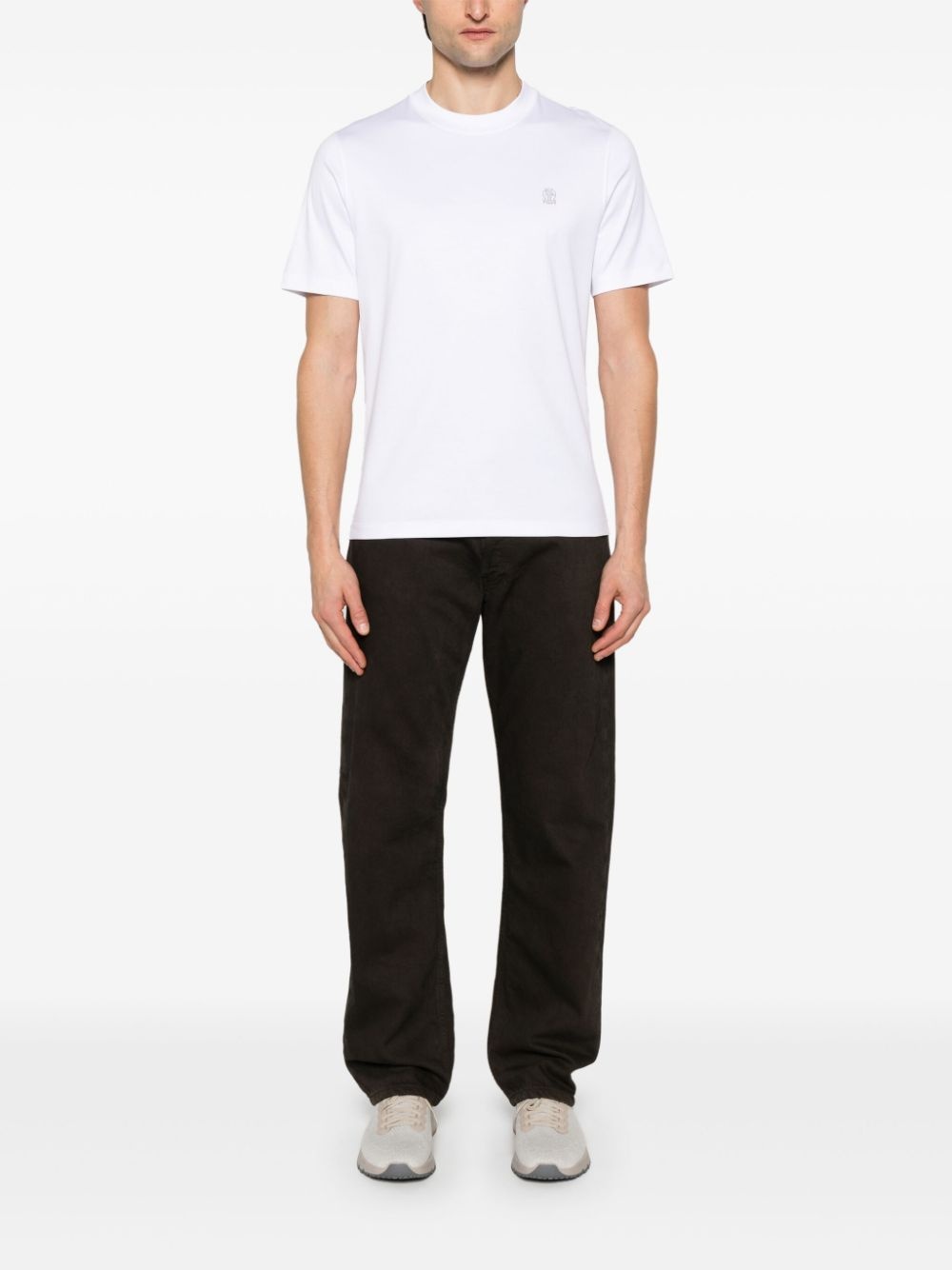 logo-embroidered T-shirt - 2