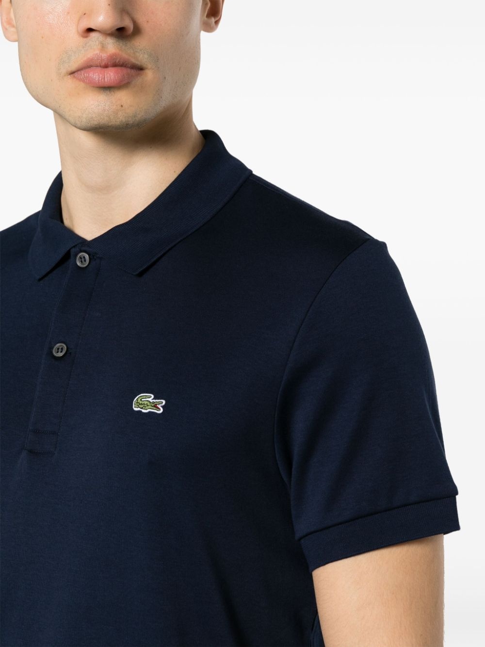 logo-patch cotton polo shirt - 5