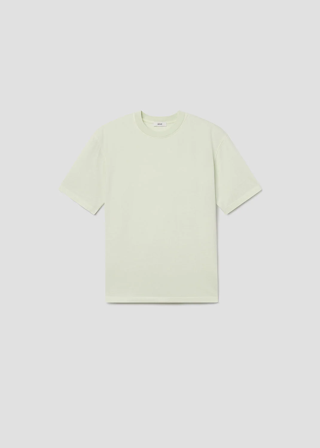 ASHA MOCK NECK TEE IN MINT CREAM - 1