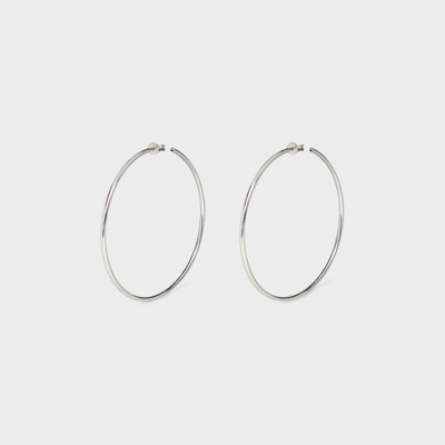 CELINE SIMPLE FORMS ROUND HOOPS IN BRASS WITH RHODIUM FINISH outlook