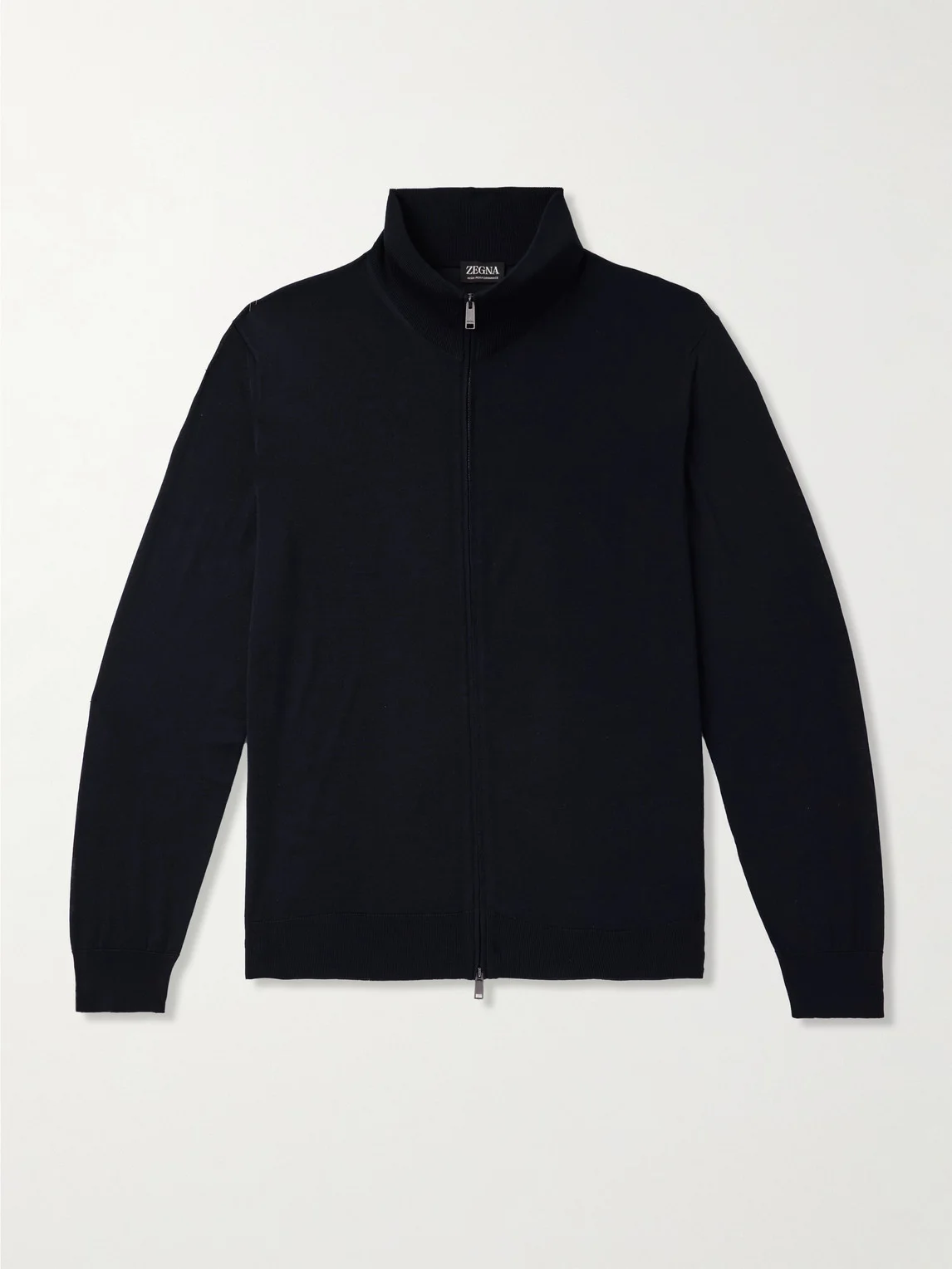 Wool Zip-Up Cardigan - 1