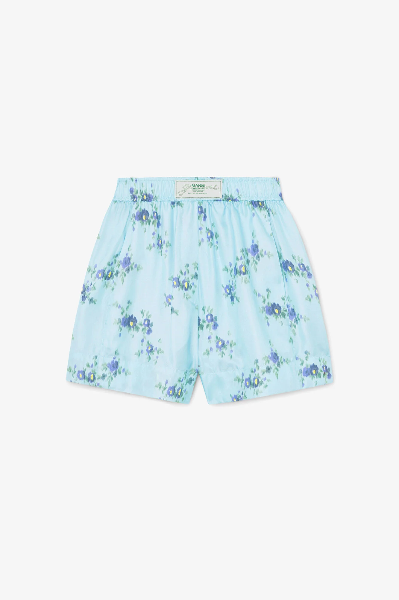 SHORTS IN PRINTED SILK - 1