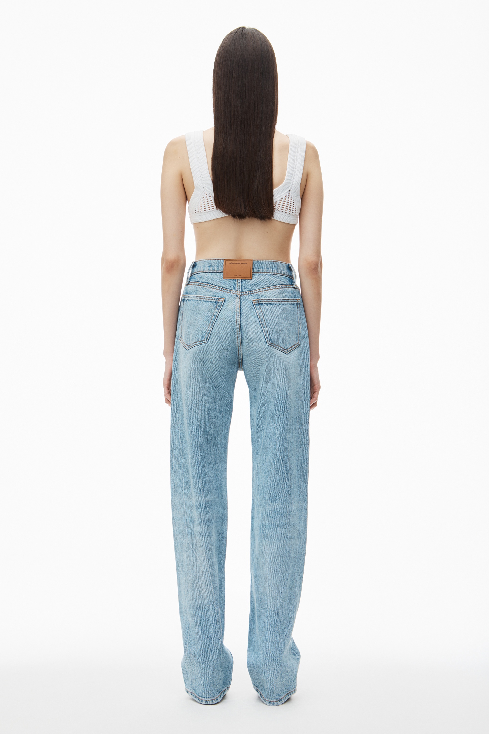 EZ mid-rise straight-leg jean in denim - 4