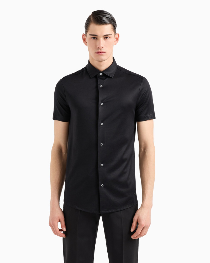 EMPORIO ARMANI ASV Lyocell-blend jersey short-sleeved shirt outlook