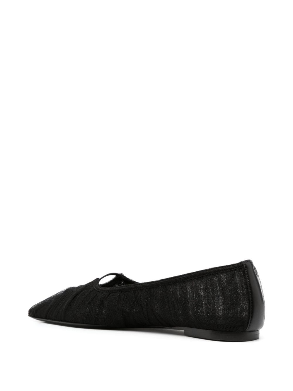 pointed-toe mesh ballerina shoes - 6