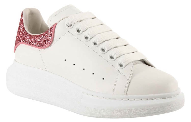 (WMNS) Alexander McQueen Oversized Sneaker 'Beige Pink Glitter' 558945WIA4Y9414 - 3
