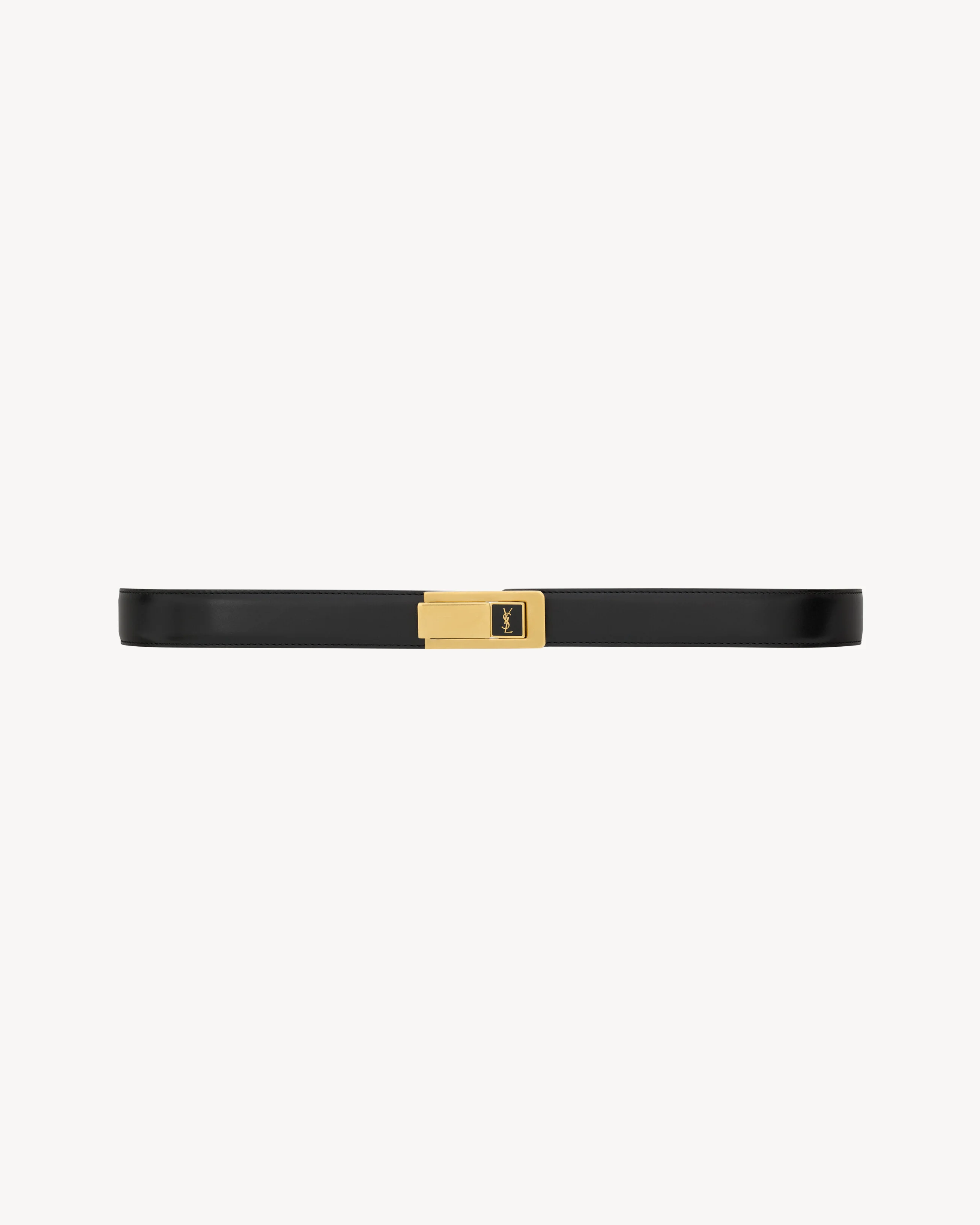 CHARNIERE BUCKLE BELT IN SMOOTH LEATHER - 1