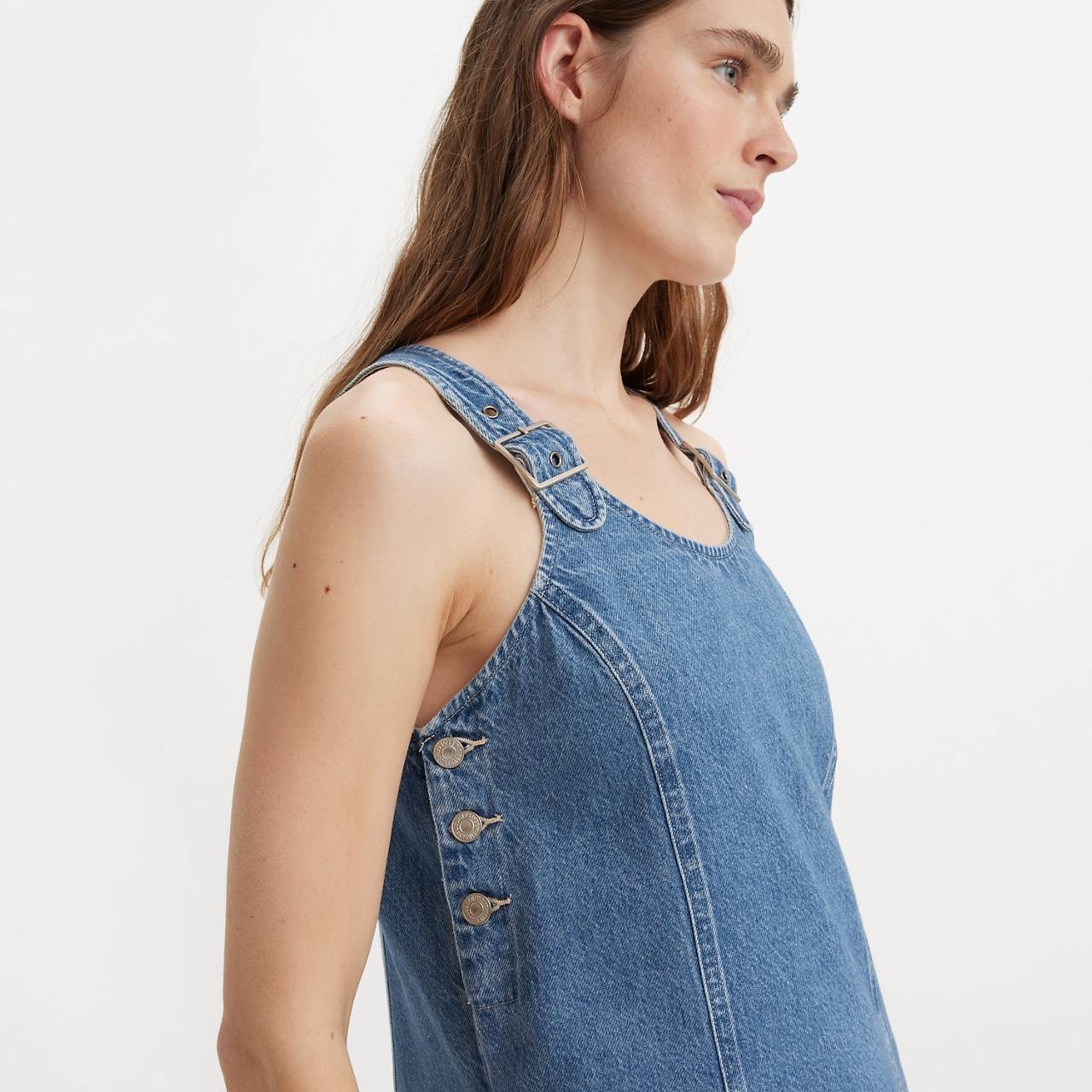 ALY DENIM JUMPER DRESS - 4