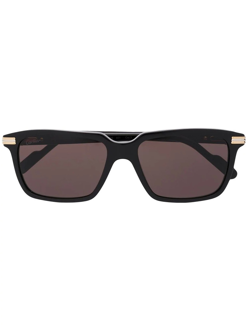 Cartier Rectangular-Frame Acetate Sunglasses outlook