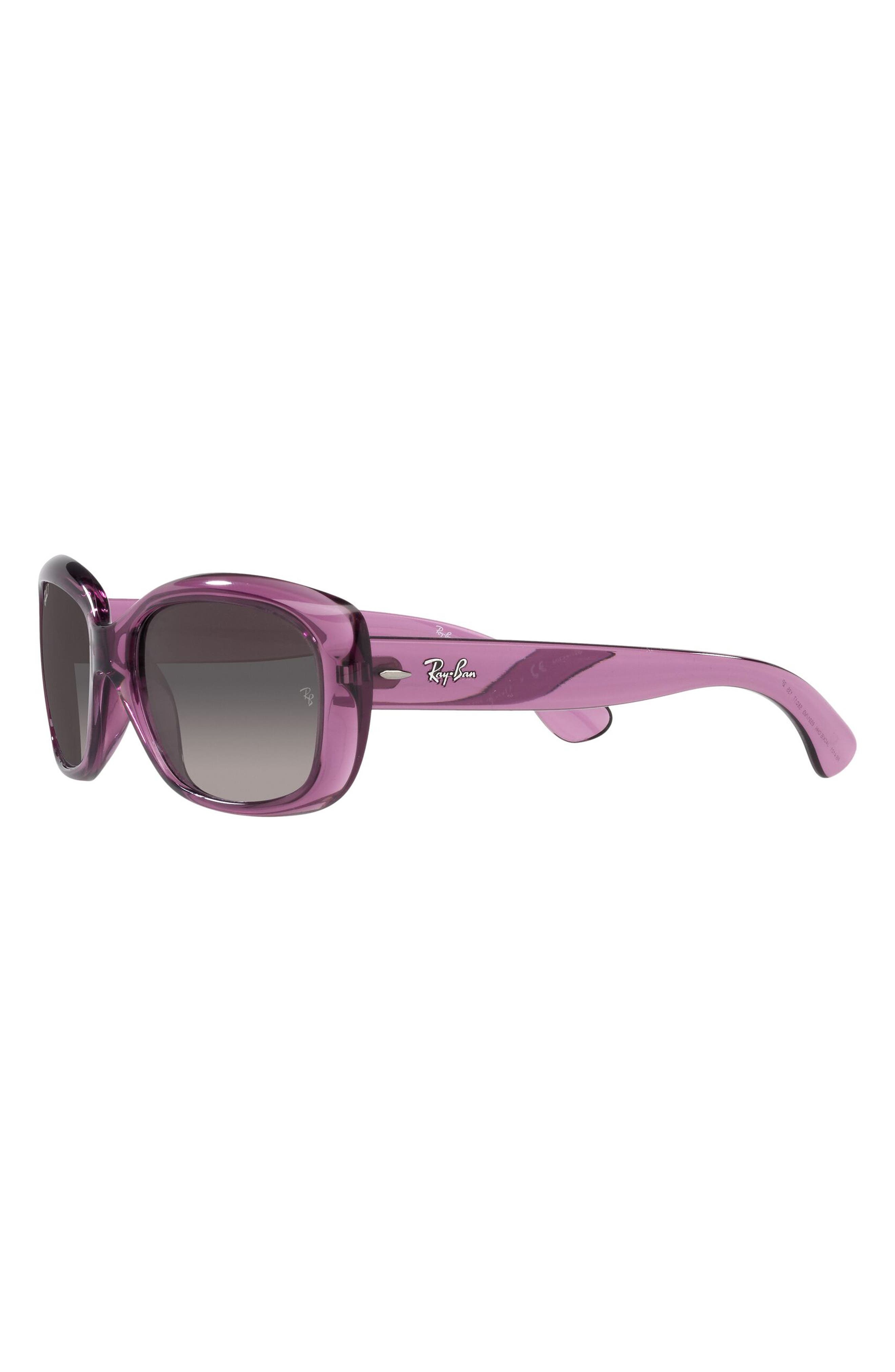 Ray-Ban Jackie Ohh 58mm Polarized Sunglasses in Violet /Grey Gradient Polar at Nordstrom - 8