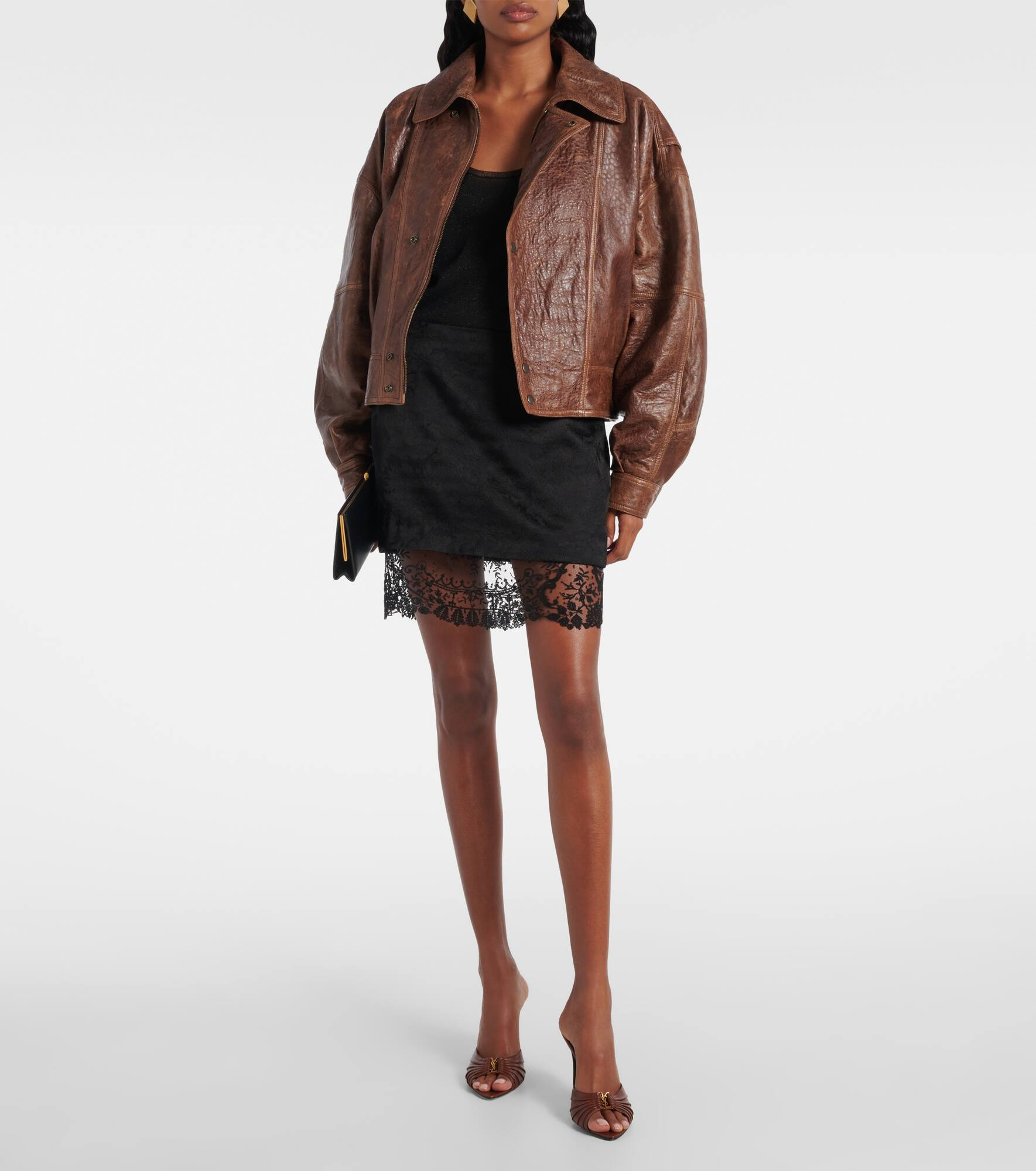 Babylone Cassandre 90 leather mules - 3