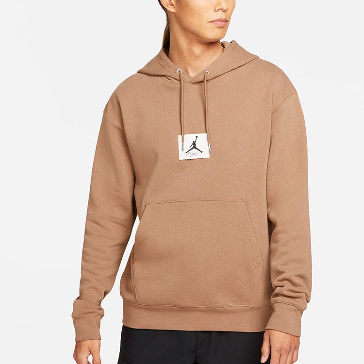 Air Jordan Statement Logo Printing Casual Sports Autumn Hoodie 'Brown' DA9817-256 - 4
