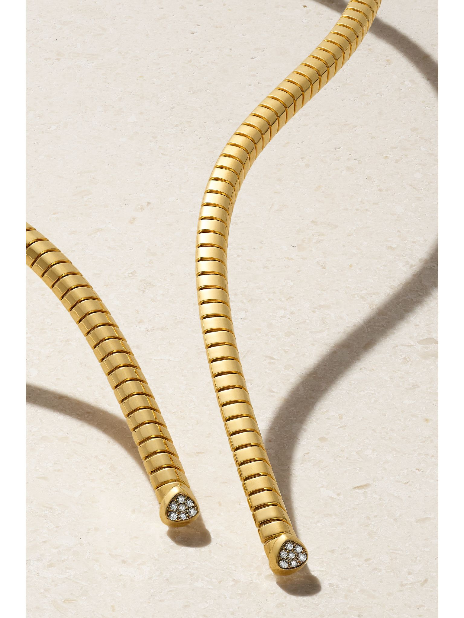 Trisolina 18-karat gold diamond necklace Gold - 3