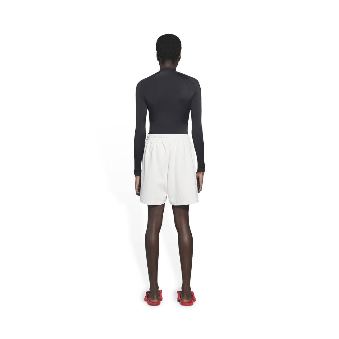 Men's Political Campaign Sweat Shorts in White - 4
