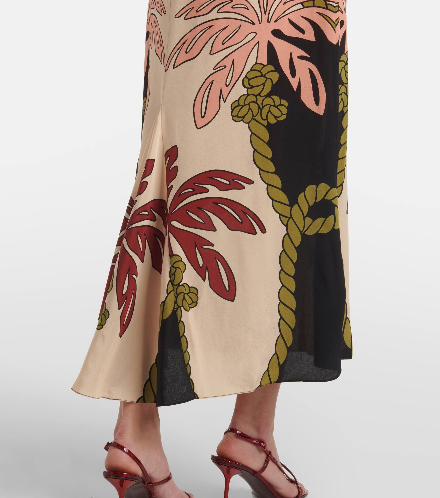 Sequined printed silk tunic - 5
