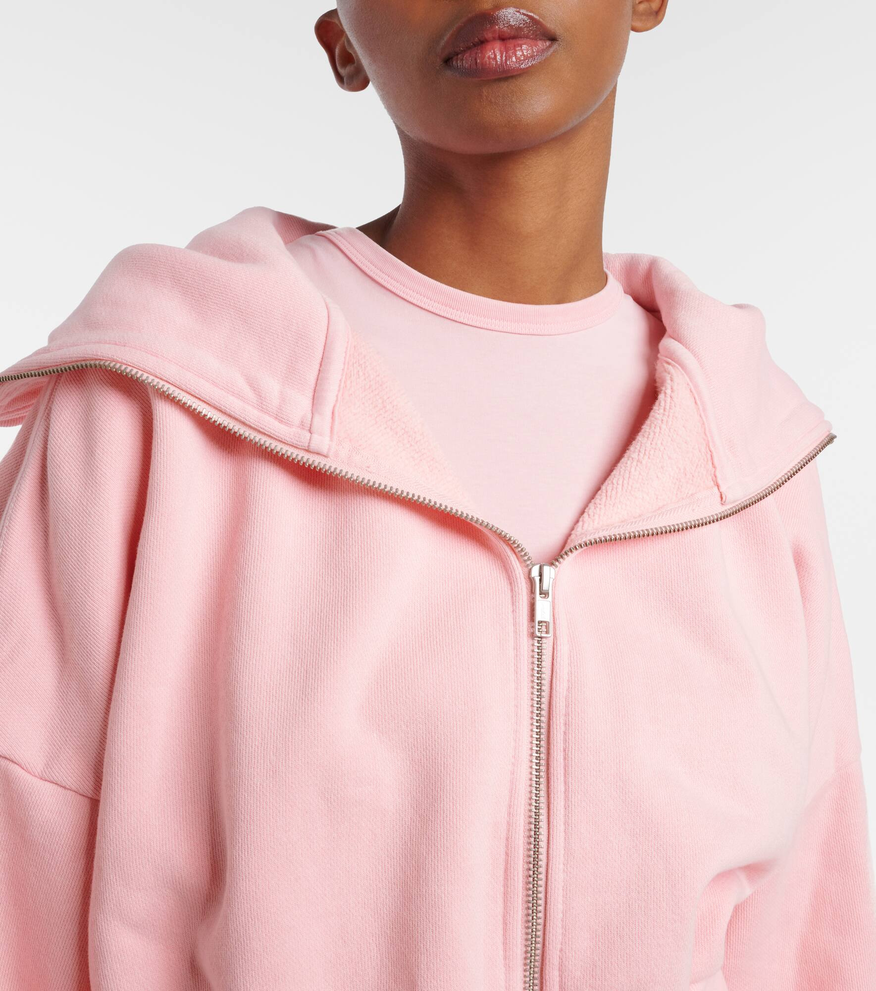 Cropped cotton jersey sweatshirt - 4
