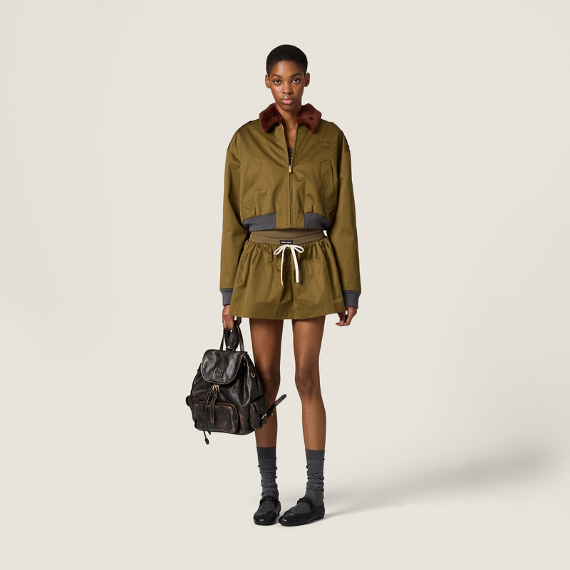 Miu Miu Satin cotton miniskirt outlook