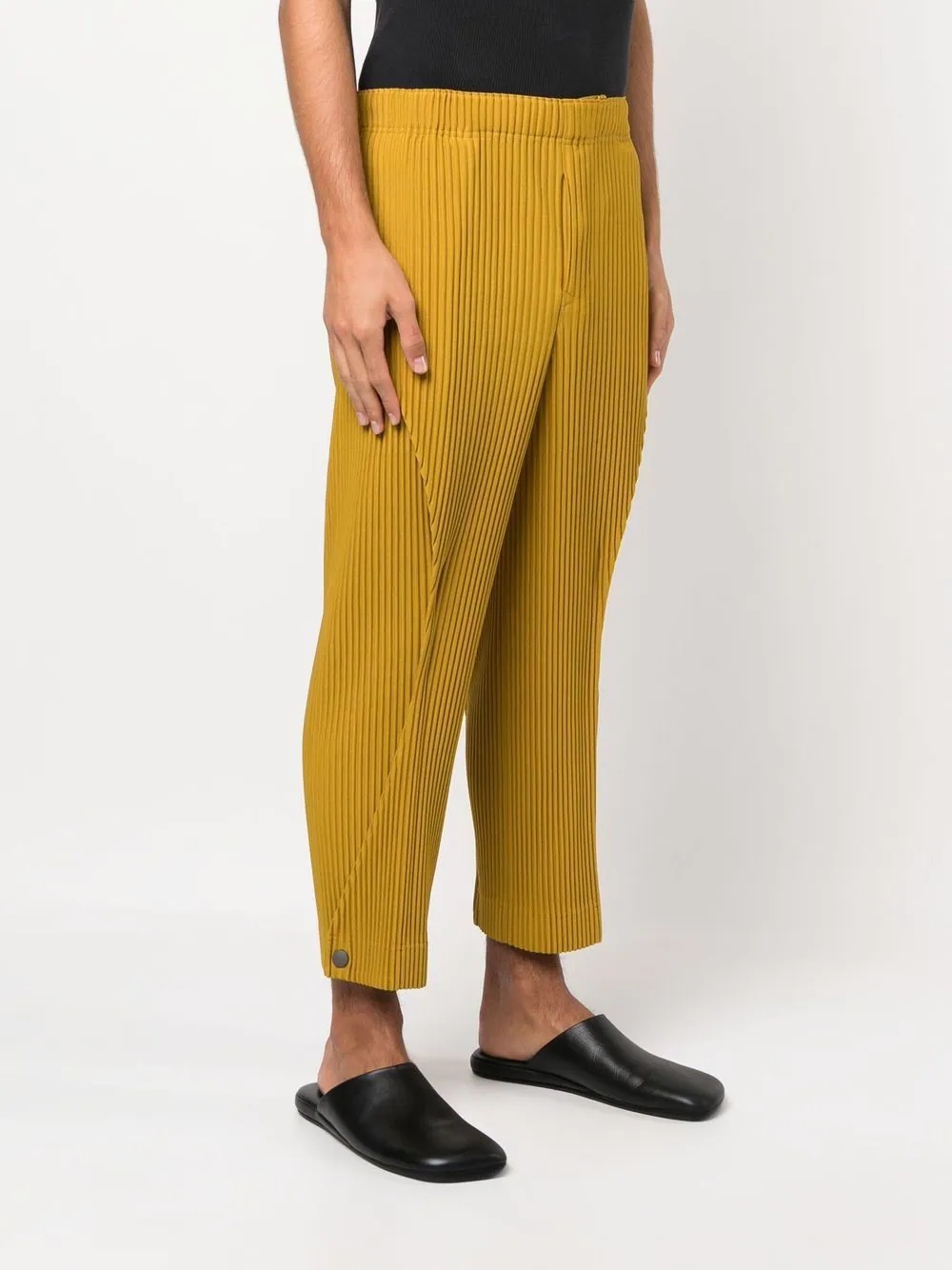 pleated tapered-leg trousers - 3